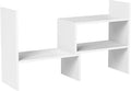 Sorfity Expandable Wood Desktop Bookshelf Desktop Organizer Office Storage Rack by Sorfity