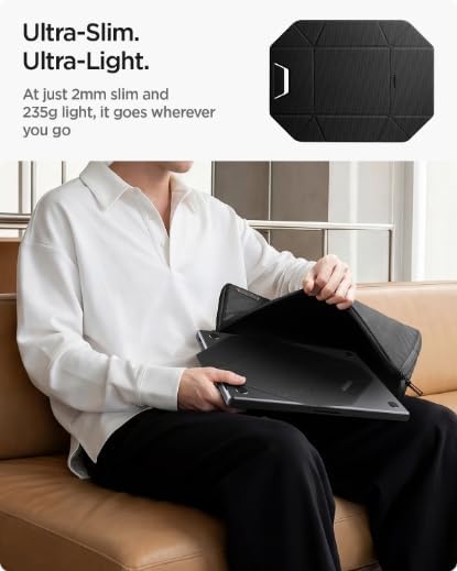 Spigen Slim Fold Portable Vertical Laptop Stand Dock Foldable Ergonomic Angle - Image 7