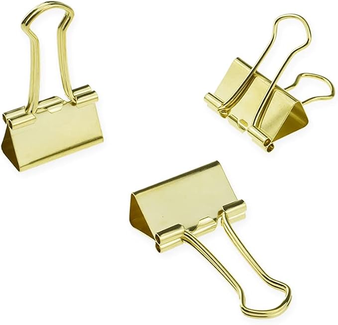 HAHIYO Binder Clips Paper Clamps Spring Steel Sturdy Small 0.75 inches Width by HAHIYO
