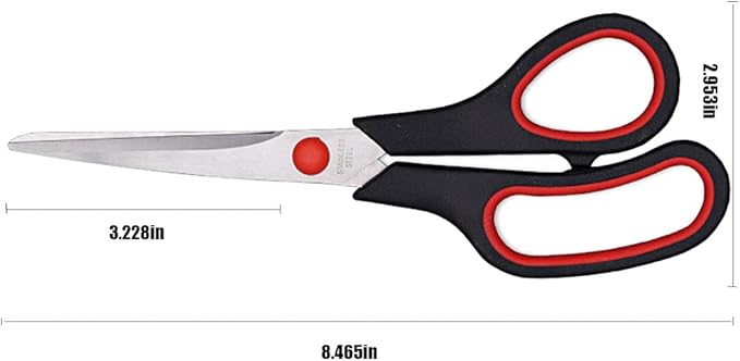 Scissors, 8.5 Inch Ultra Sharp Shears, Comfort-Grip Handles Household - Image 2