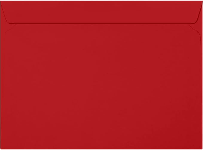 LUXPaper 9 x 12 Booklet Envelopes | Ruby Red | 80lb. Text | 50 Qty by LUXPaper