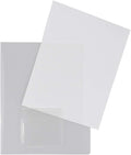 JAM PAPER Plastic Sleeves with Mini Pocket by JAMPaper