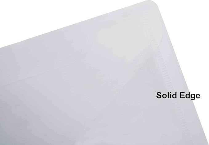 9x7 Clear Plastic Envelopes Hook Loop Closure Receipt Stickers Storage Holder - Image 4