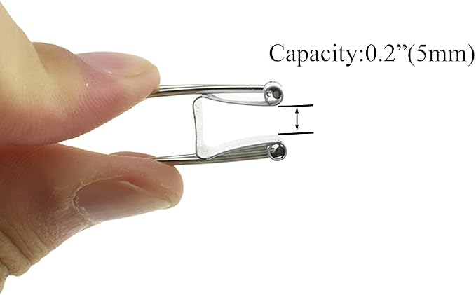 HAHIYO Binder Clips Paper Clamps Spring Steel Sturdy Small 0.75 inches Width - Image 2