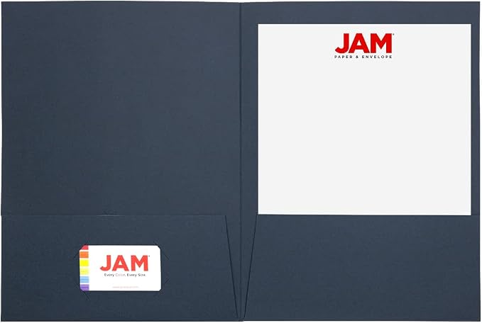 JAM PAPER Two Pocket Textured Linen Presentation Folders - Image 2