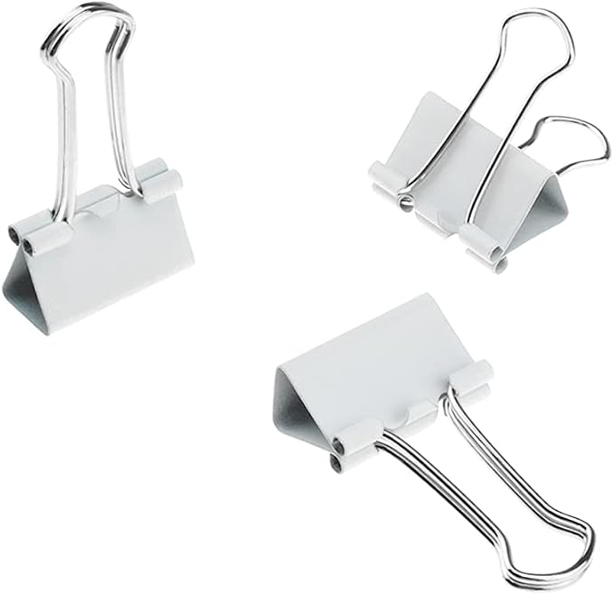 HAHIYO Binder Clips Paper Clamps Spring Steel Sturdy 0.98 inches Width 0.31 by HAHIYO