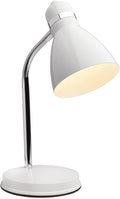 Newhouse Lighting Oxford White Metal Flexible Classic Goose Neck Design Desk or by NewhouseLighting