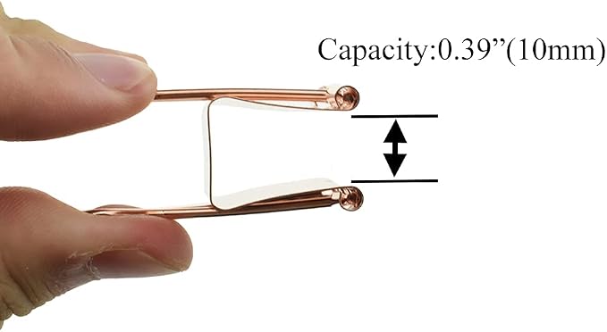 HAHIYO Binder Clips Paper Clamp Spring Steel Sturdy Medium 1.26 inch Width 0.39 - Image 2