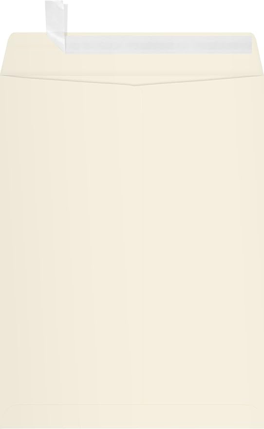 LUXPaper 9 x 12 Open End Envelopes | Peel & Press | Natural | 70lb. Text | 50 - Image 2