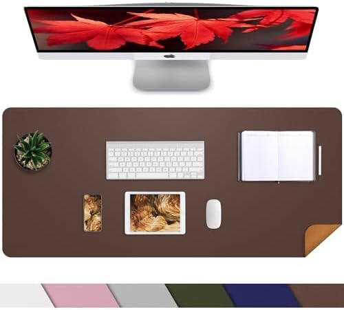 AFIING Cork Desk Mat 31.5" x 17", Desk pad Protector | Dual-Sided Cork & PU by AFIING