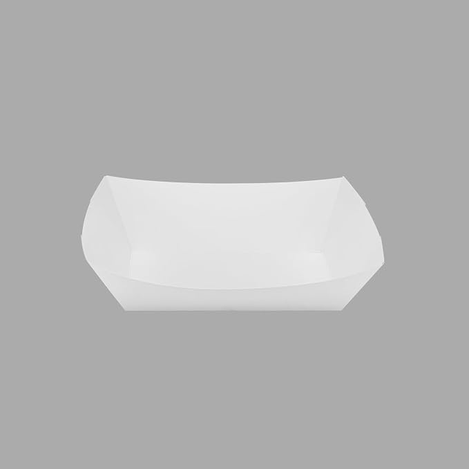 Karat White Paper Food Trays Disposable Food Boats - Image 5
