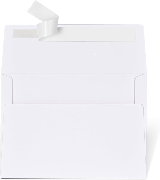 50 Packs 5x7 Envelopes, A7 White 5x7 Envelopes by AZAZA