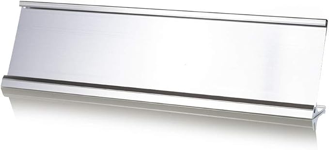 2" x 10" Aluminum Office Desk Nameplate Sign Holder 5 Pack by All+Quality