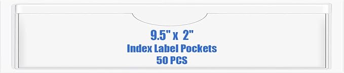 Origin-Joy 50 PCS Self-Adhesive Index Label Pockets by Origin-Joy
