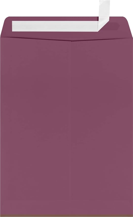 LUXPaper 9 x 12 Open End Envelopes | Peel & Press | Vintage Plum | 80lb. Text | by LUXPaper