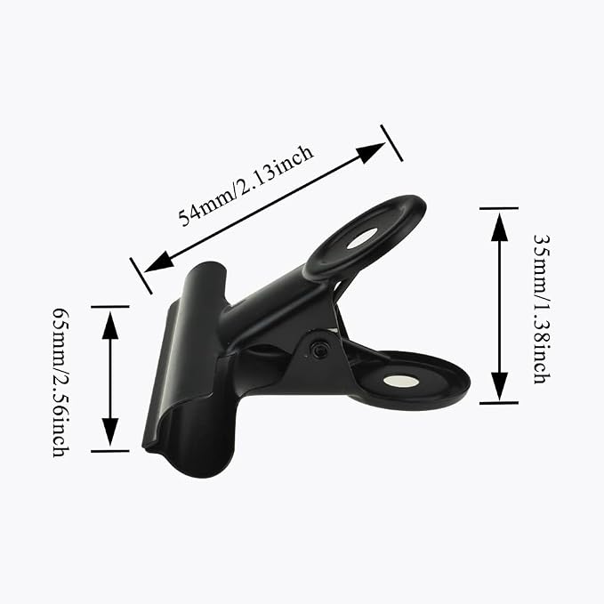 HAHIYO 2.5inch Black Bulldog Clips Metal File Hinge Binder Clips Clamps Save - Image 2