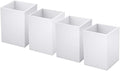 NIUBEE White Acrylic Pen Holder 4 Pack, Desktop Pencil Cup Stationery Organizer by NIUBEE