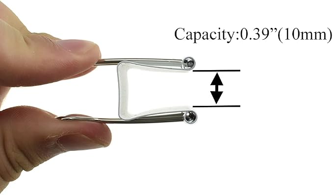 HAHIYO Binder Clips Paper Clamps Spring Steel Sturdy Medium 1.26 inches Width - Image 2