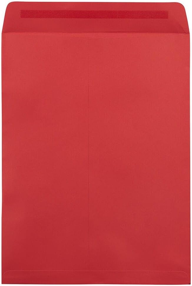 LUXPaper 9 x 12 Open End Envelopes | Peel & Press | Ruby Red | 80lb. Text | 50 - Image 3
