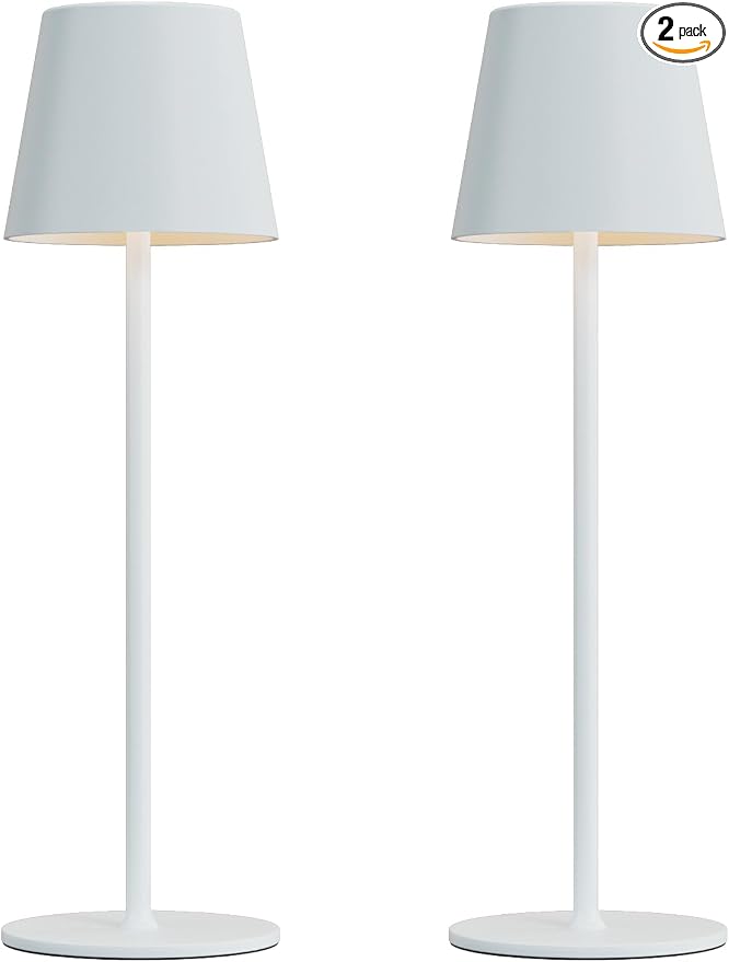 Kakanuo Cordless Table Lamp Rechargeable White by KakanuoLightings
