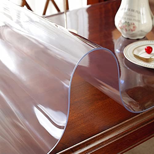 OstepDecor 36 x 72 Inch Clear Table Cover Protector, 2mm Thick Clear Plastic - Image 8