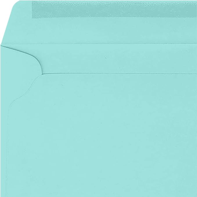 LUXPaper 9 x 12 Booklet Envelopes | Seafoam Blue | 80lb. Text | 50 Qty - Image 5