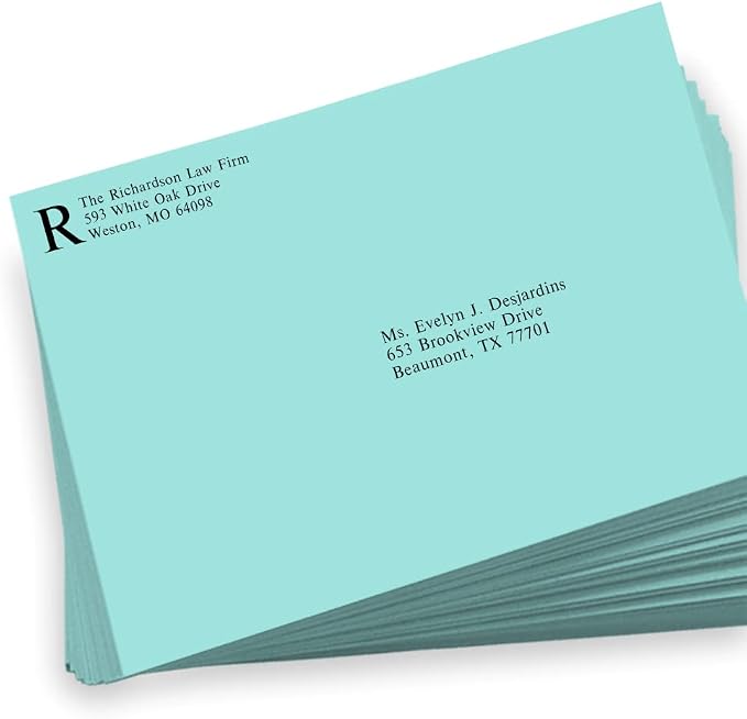 LUXPaper 9 x 12 Booklet Envelopes | Seafoam Blue | 80lb. Text | 50 Qty - Image 6