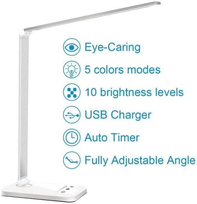 White crown LED Desk Lamp Dimmable Table Lamp Reading Lamp - Image 10