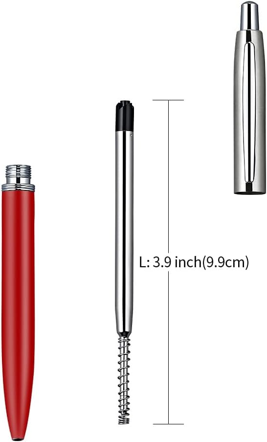 ChaoQ 6 Pcs Ballpoint pens, Refillable & Retractable Metal Ballpoint pens 1.0mm - Image 5
