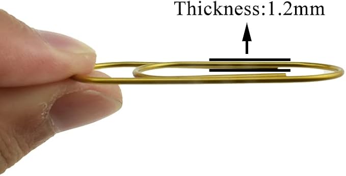 HAHIYO Paper Clips 2 inches Length Gold Wide Paperclips Vinyl Coated Prevent - Image 3