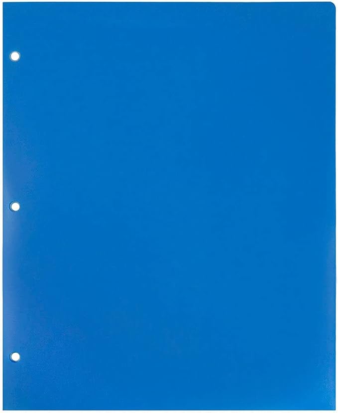 JAM PAPER Heavy Duty Plastic 3 Hole Punch Pocket Folders - Image 8