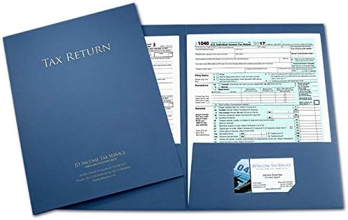 Blue Summit Supplies Tax Return Folders, Letter Size, Dark Blue, 25 Pack - Image 2