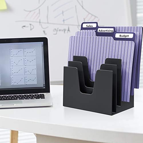 Acrimet 5 Section Incline File Sorter Organizer, Desktop Mail Holder, - Image 2