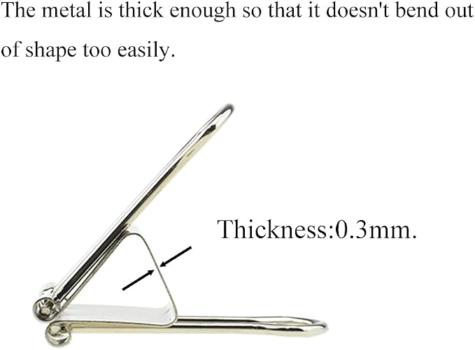 HAHIYO Binder Clips Paper Clamps Spring Steel Sturdy Small 0.75 inches Width - Image 3