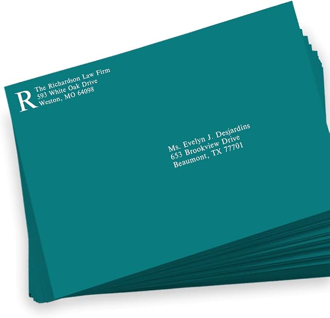 LUXPaper 9 x 12 Booklet Envelopes | Teal | 80lb. Text | 250 Qty - Image 5