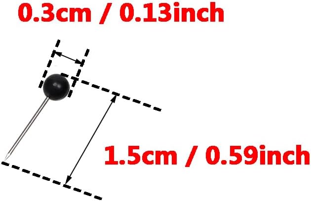 Tupalizy 1/8 Inch Small Round Ball Head Decorative Push Pins Map Thumb Tacks - Image 7