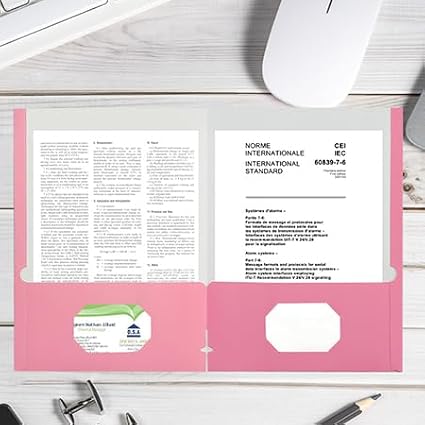 Zzrywuty File folders with Pockets, 100 Pack Paper Folders with Card Slot - Image 5