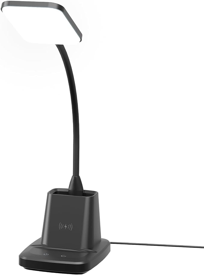 Desk Lamp, LED Desk Lamps for Home Office, Wireless Charger Small Desk Lamp - Image 8