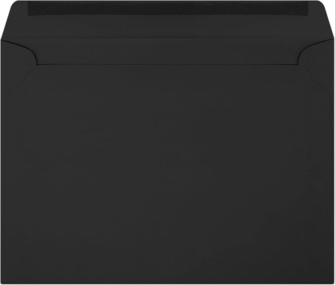 LUXPaper 9 x 12 Booklet Envelopes | Midnight Black | 80lb. Text | 250 Qty - Image 2