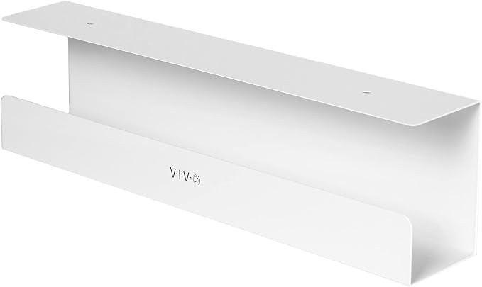 VIVO White 17 inch Under Desk Cable Management Tray, DESK-AC06-1CW | Low by Unknown