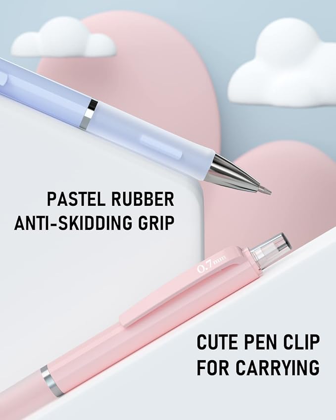 Nicpro 6PCS Pastel Mechanical Pencil Set, Cute Mechanical Pencils 0.5 mm & 0.7 - Image 5
