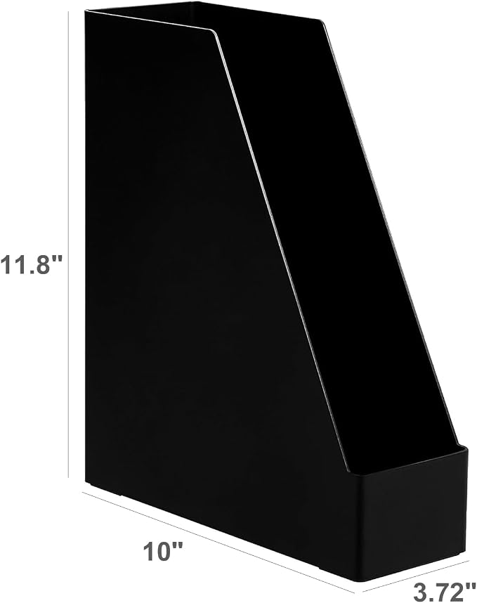 Amazon Basics Plastic Desk Organizer Magazine Rack and File Holder - Image 2