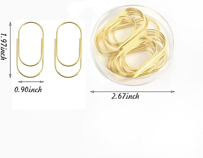Gold Jumbo Big Paper Clips - Image 5