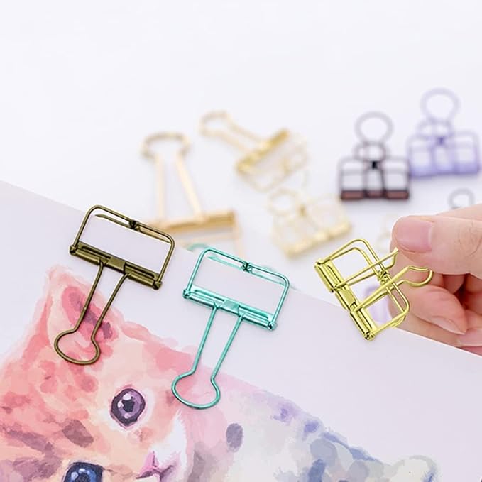 Small Binder Clips, 36 Pack, 3/4 Inch, Standard 19mm, Hollow Out Green - Image 5