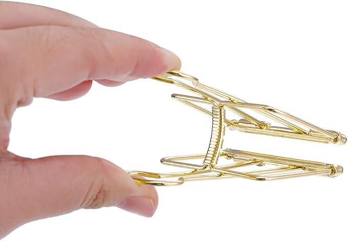 Small Binder Clips, 36 Pack, 3/4 Inch, Standard 19mm, Hollow Out Gold, Capacity - Image 7