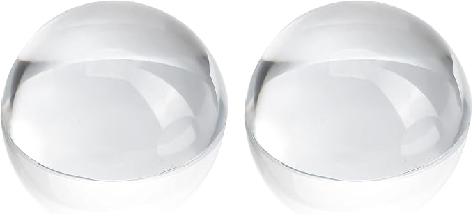 2Pcs 3.1inch Crystal Dome Magnifying Paperweight, Paper Weights by QFkris
