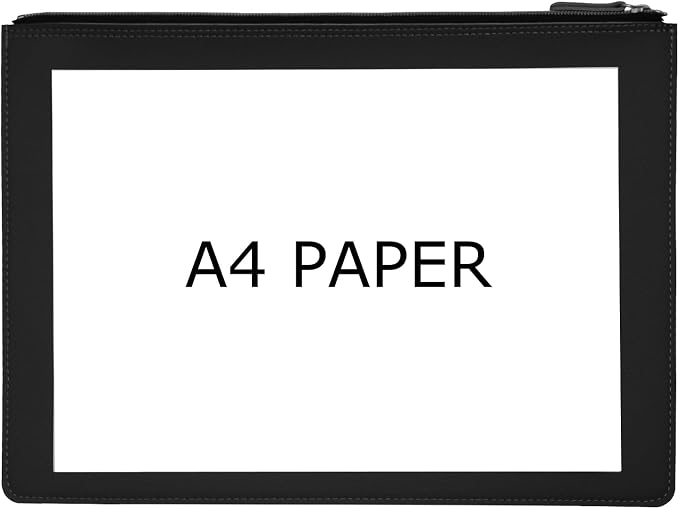 PU Leather A4 File Folder Zipper Document Holder Envelope Folder Case - Image 5