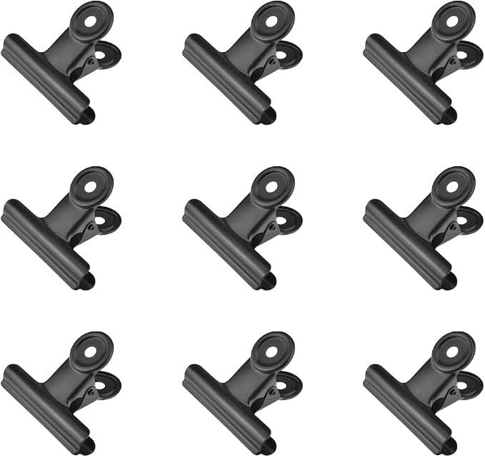 HAHIYO 2.5inch Black Bulldog Clips Metal File Hinge Binder Clips Clamps Save by HAHIYO