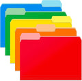 Two Tone Color File Folders 8.5 x 11 Inch, 1/3 Cut Tab File Folder Letter Size by WEMEMORN