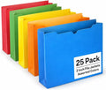 Enday 2 Inch File Jackets- Assorted Colors Expandable File Folders by Enday